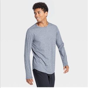 All in Motion Men's Soft Gym Long Sleeve Heather Navy